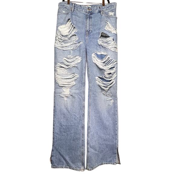 Good American The Khloé Jean super high rise distressed size 12 - Picture 2 of 9